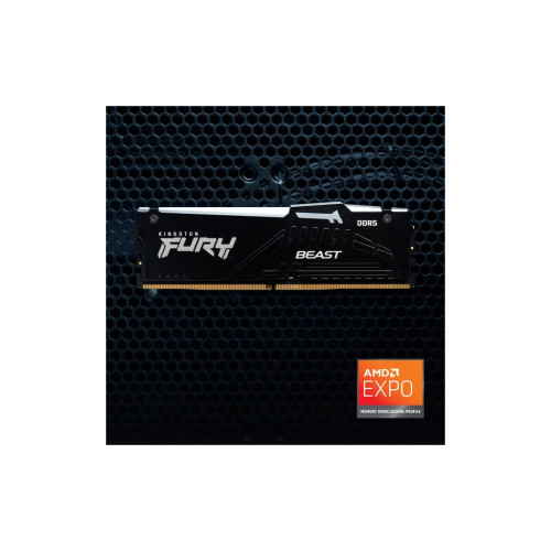 Модуль пам'яті для комп'ютера DDR5 128GB (2x64GB) 5600 MHz Beast RGB Kingston Fury (ex.HyperX) (KF556C36BBEAK2-128)