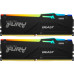 Модуль пам'яті для комп'ютера DDR5 128GB (2x64GB) 5600 MHz Beast RGB Kingston Fury (ex.HyperX) (KF556C40BBAK2-128)