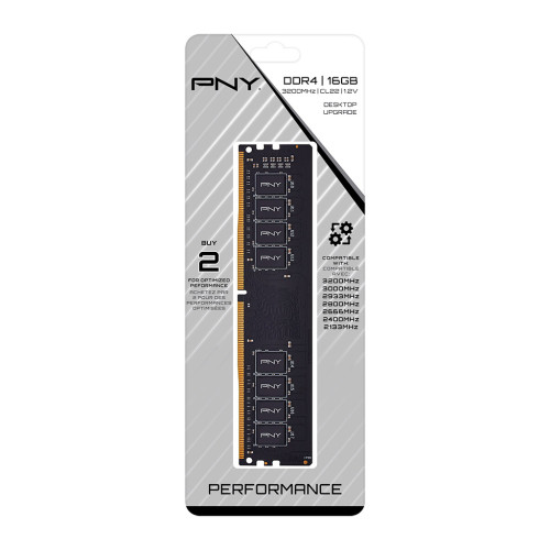 Модуль пам'яті для комп'ютера DDR4 16GB 3200 MHz PNY (MD16GSD43200-SI)