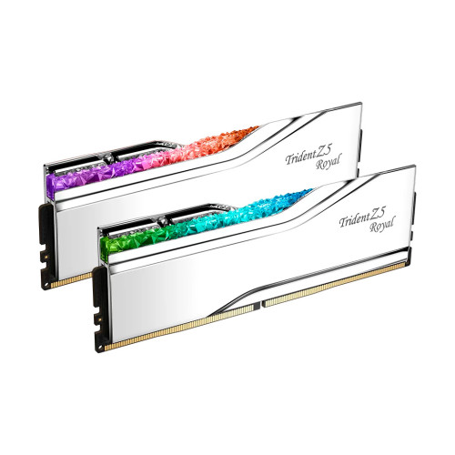 Модуль пам'яті для комп'ютера DDR5 32GB (2x16GB) 6400 MHz Trident Z5 Royal Silver G.Skill (F5-6400J3239G16GX2-TR5S)