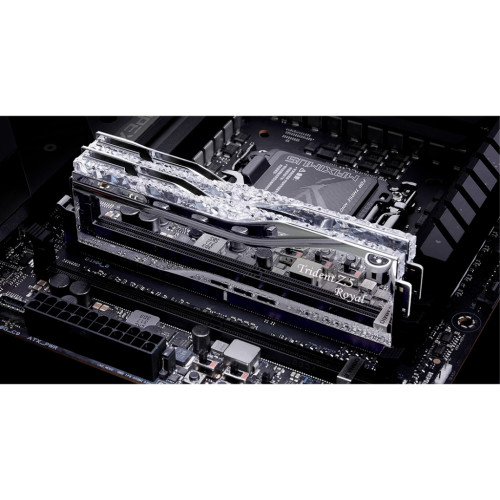Модуль пам'яті для комп'ютера DDR5 32GB (2x16GB) 6400 MHz Trident Z5 Royal Silver G.Skill (F5-6400J3239G16GX2-TR5S)