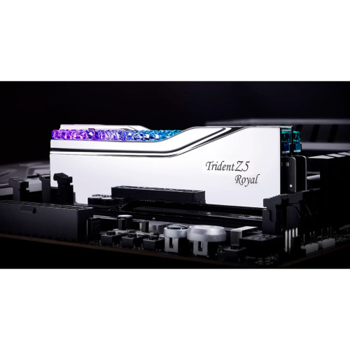 Модуль пам'яті для комп'ютера DDR5 32GB (2x16GB) 6400 MHz Trident Z5 Royal Silver G.Skill (F5-6400J3239G16GX2-TR5S)
