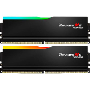 Модуль пам'яті для комп'ютера DDR5 64GB (2x32GB) 6000 MHz Ripjaws M5 Neo RGB Matte Black G.Skill (F5-6000J3238G32GX2-RM5NRK)