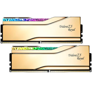 Модуль пам'яті для комп'ютера DDR5 64GB (2x32GB) 6000 MHz Trident Z5 Royal Gold G.Skill (F5-6000J2836G32GX2-TR5G)