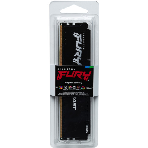 Модуль пам'яті для комп'ютера DDR5 32GB 5600 MHz Beast Black Kingston Fury (ex.HyperX) (KF556C36BBE2-32)