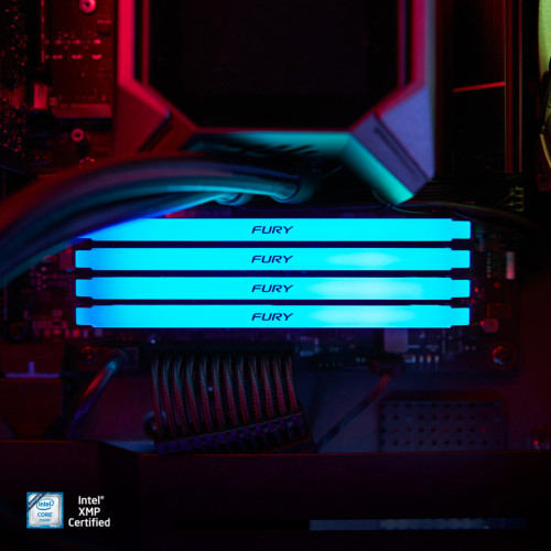 Модуль пам'яті для комп'ютера DDR4 16GB 3200 MHz Beast RGB Kingston Fury (ex.HyperX) (KF432C16BB12A/16WP)
