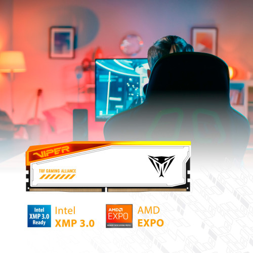 Модуль пам'яті для комп'ютера DDR5 32GB (2x16GB) 6600 MHz Viper Elite 5 RGB Patriot (PVER532G66C34KT)