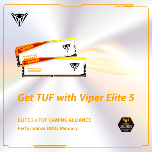 Модуль пам'яті для комп'ютера DDR5 32GB (2x16GB) 6600 MHz Viper Elite 5 RGB Patriot (PVER532G66C34KT)