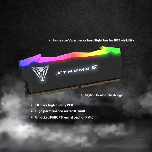 Модуль пам'яті для комп'ютера DDR5 32GB (2x16GB) 7000 MHz Viper Xtreme 5 Patriot (PVX532G70C32K)