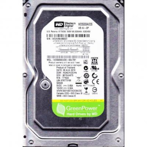 Жорсткий диск 3.5  500Gb WD (#WD5000AVDS-FR#)