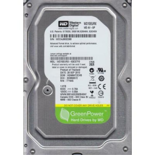 Жорсткий диск 3.5 1TB WD (#WD10EURX-FR#)