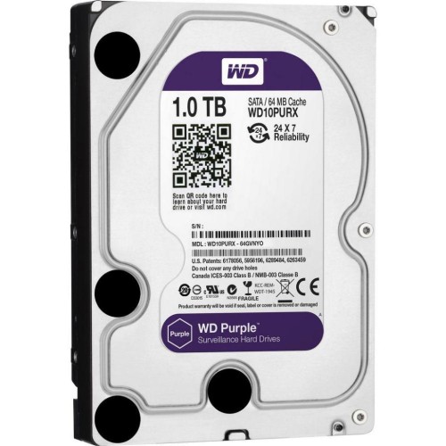 Жорсткий диск 3.5 1TB WD (#WD10PURX-FR#)