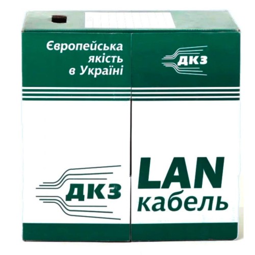 Кабель мережевий ДКЗ UTP 305м, cat.5e, КНП 2*2*0,48 [СU] outside black (04569)