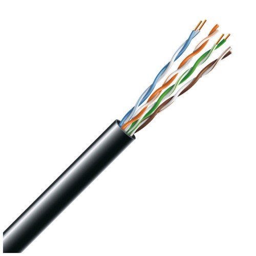 Кабель мережевий ЗЗКМ UTP 305м 4*2*24AWG[0,51] мідь[СU] cat.5e, зовнішній [PE] (74269)