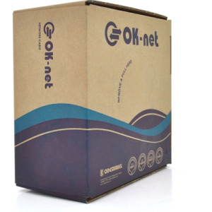 Кабель мережевий OK-Net FTP 500м cat.5e зовнішній, броньований (F/UTP-cat.5E) (КППЭблШп-ВП (100) 4*2*0,51 / 500)