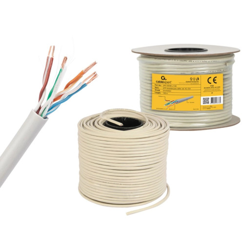 Кабель мережевий Cablexpert UTP 100м, cat 5e, CCA, AWG24, Patchkabel (UPC-5004E-L/100) Кабель мережевий Cablexpert UTP 100м, cat 5e, CCA, AWG24, Patchkabel (UPC-5004E-L/100)