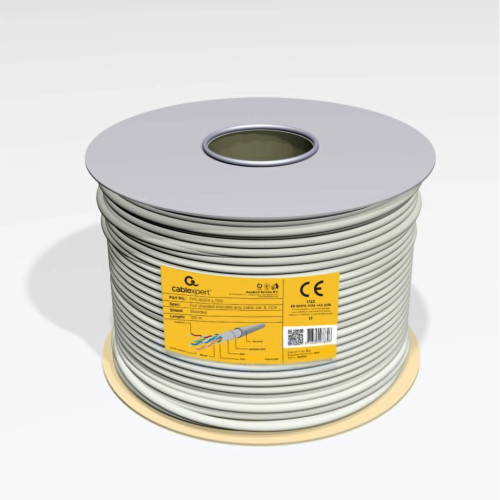 Кабель мережевий FTP 100м, cat 6, CCA, AWG23, Patchkabel Cablexpert (FPC-6004-L/100)