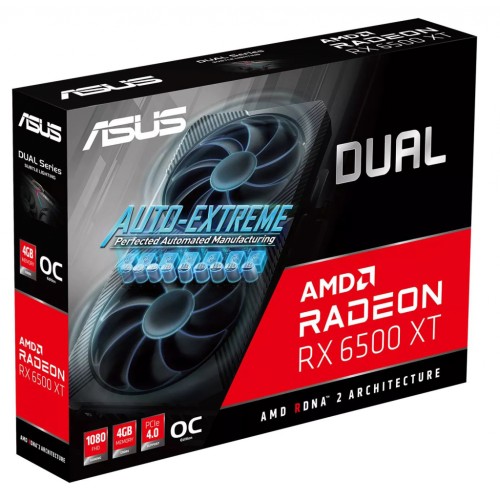 Відеокарта ASUS Radeon RX 6500 XT 4Gb DUAL OC (DUAL-RX6500XT-O4G)