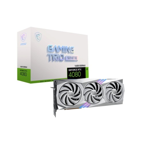 Відеокарта MSI GeForce RTX4080 16Gb GAMING TRIO WHITE (RTX 4080 16GB GAMING TRIO WHITE)