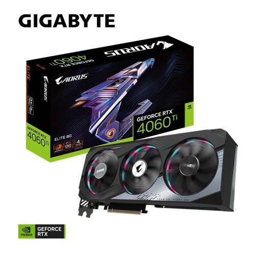 Відеокарта GIGABYTE GeForce RTX4060Ti 8Gb AORUS ELITE (GV-N406TAORUS E-8GD)