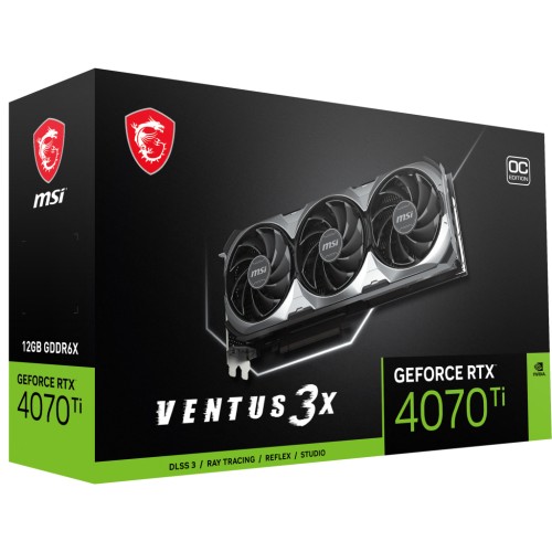 Відеокарта MSI GeForce RTX4070Ti 12Gb VENTUS 3X OC (RTX 4070 Ti VENTUS 3X 12G OC)