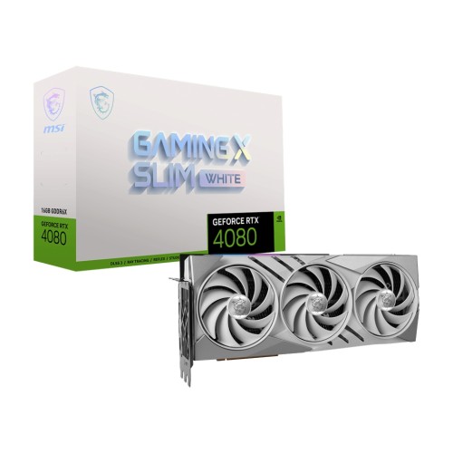 Відеокарта MSI GeForce RTX4080 16Gb GAMING X SLIM WHITE (RTX 4080 16GB GAMING X SLIM WHITE)