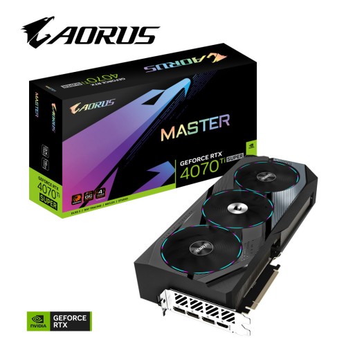 Відеокарта GIGABYTE GeForce RTX4070Ti SUPER 16Gb AORUS MASTER (GV-N407TSAORUS M-16GD)