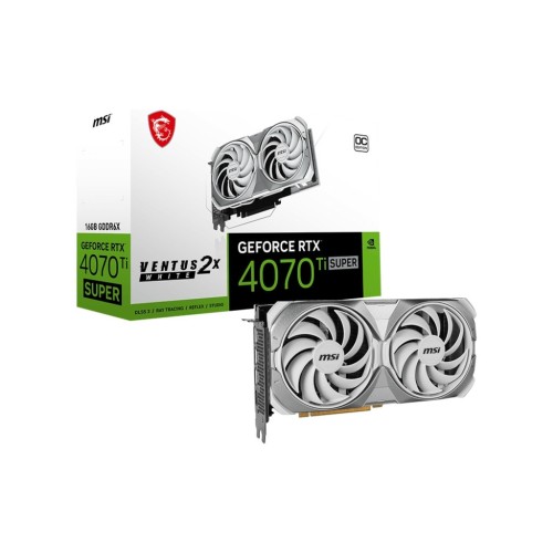 Відеокарта MSI GeForce RTX4070Ti SUPER 16Gb VENTUS 2X OC WHITE (RTX 4070 Ti SUPER 16G VENTUS 2X WHITE OC)