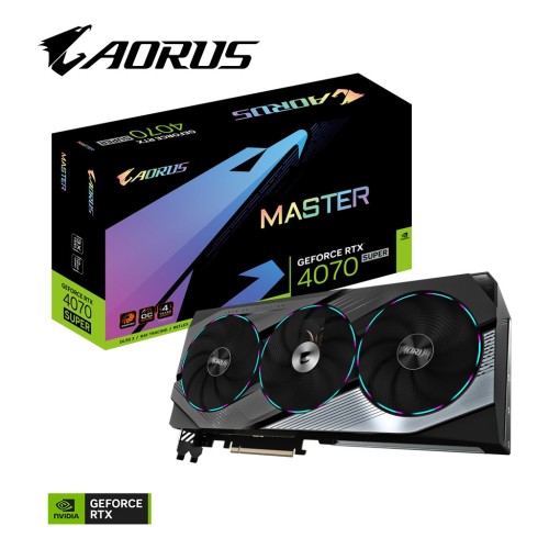 Відеокарта GIGABYTE GeForce RTX4070 SUPER 12Gb AORUS MASTER (GV-N407SAORUS M-12GD)