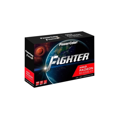 Відеокарта PowerColor Radeon RX 6500 XT 4Gb Fighter (AXRX 6500 XT 4GBD6-DH/OC)