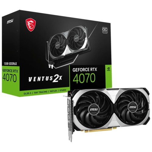 Відеокарта MSI GeForce RTX4070 12Gb VENTUS 2X E OC (RTX 4070 VENTUS 2X E1 12G OC)