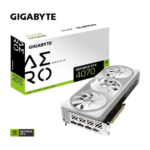 Відеокарта GIGABYTE GeForce RTX4070 12Gb AERO OC (GV-N4070AERO OCV2-12GD)