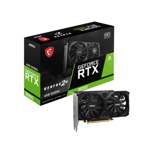 Відеокарта MSI GeForce RTX3050 6Gb VENTUS 2X E OC (RTX 3050 VENTUS 2X E 6G OC)