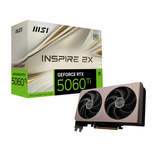 Відеокарта MSI GeForce RTX5060Ti 16Gb INSPIRE 2X OC (RTX 5060 Ti 16G INSPIRE 2X OC)