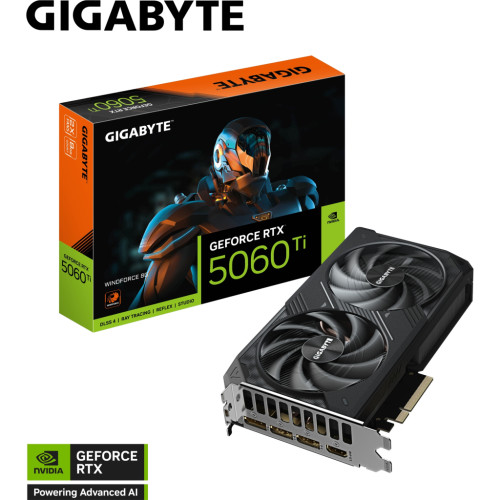 Відеокарта GIGABYTE GeForce RTX5060Ti 8Gb WINDFORCE (GV-N506TWF2-8GD)