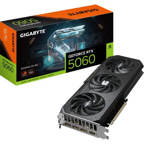 Відеокарта GIGABYTE GeForce RTX5060 8Gb GAMING OC (GV-N5060GAMING OC-8GD)