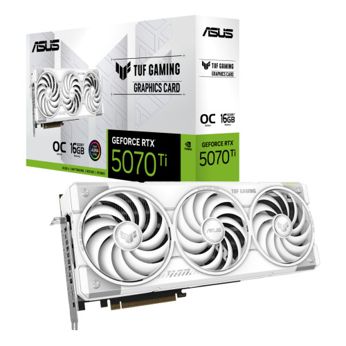 Відеокарта ASUS GeForce RTX5070 Ti 16GB TUF OC WHITE GAMING (TUF-RTX5070TI-O16G-WHITE-GAMING)