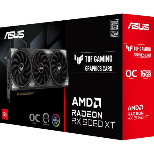 Відеокарта ASUS Radeon RX 9060 XT 16Gb TUF OC GAMING (TUF-RX9060XT-O16G-GAMING)