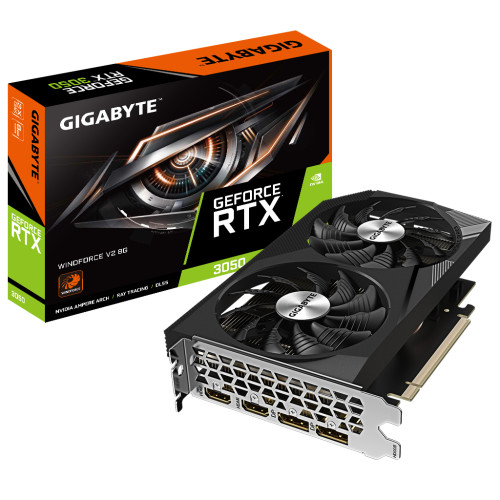 Відеокарта GIGABYTE GeForce RTX3050 8Gb WINDFORCE V2 (GV-N3050WF2V2-8GD) Відеокарта GIGABYTE GeForce RTX3050 8Gb WINDFORCE V2 (GV-N3050WF2V2-8GD)