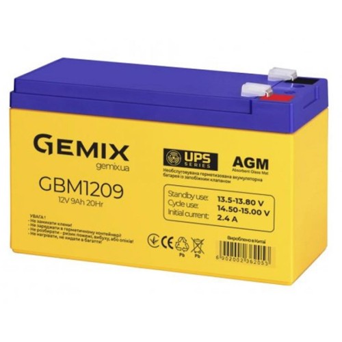 Батарея до ДБЖ Gemix GBM 12В 9 Ач (GBM1209)