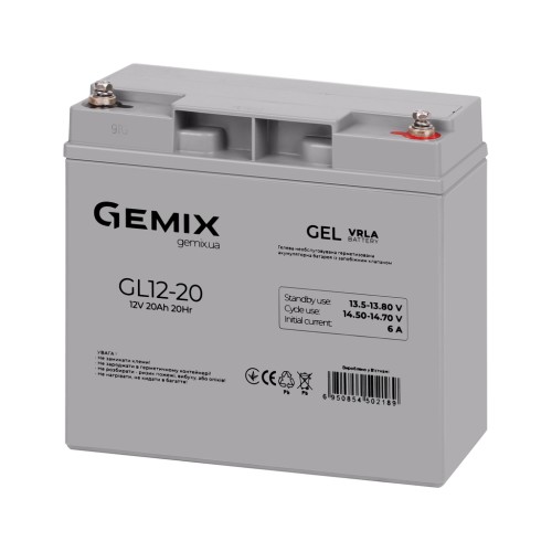 Батарея до ДБЖ Gemix GL 12V 20Ah (GL12-20 gel)