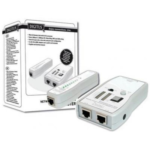 Тестер кабельний RJ-45, RJ-12, RJ-11, BNC Digitus (DN-14001)