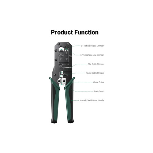 Інструмент Ugreen Обтискні кліщі NW136 Multifunctional Clamp Green (70683)