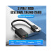 Звукова плата 2-port USB External Sound Card 0.15M Black VENTION (CDYB0)