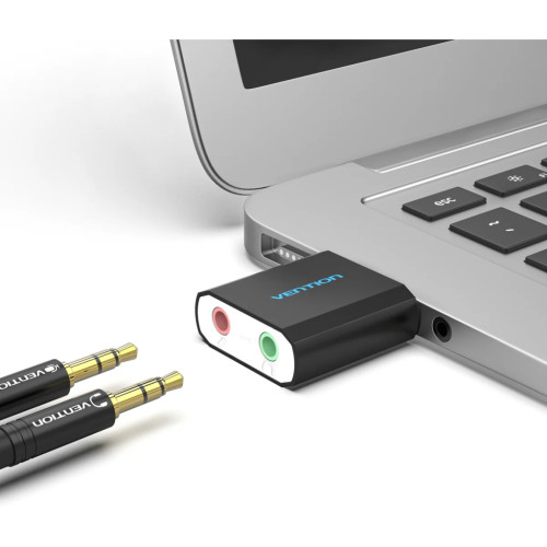 Звукова плата VENTION USB External Sound Card Black Metal Type (VAB-S17-B) Звукова плата VENTION USB External Sound Card Black Metal Type (VAB-S17-B)