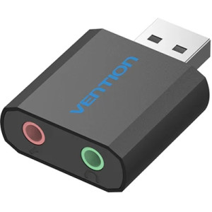 Звукова плата VENTION USB External Sound Card Black Metal Type (VAB-S17-B)