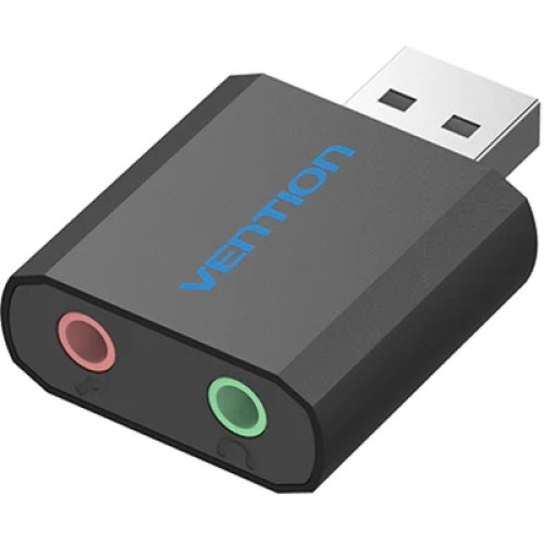 Звукова плата VENTION USB External Sound Card Black Metal Type (VAB-S17-B) Звукова плата VENTION USB External Sound Card Black Metal Type (VAB-S17-B)
