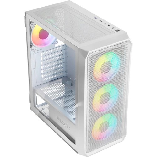 Корпус Logic concept PORTOS MESH+GLASS ARGB fans 3x120mm WHITE (AM-PORTOS-20-0000000-0002)