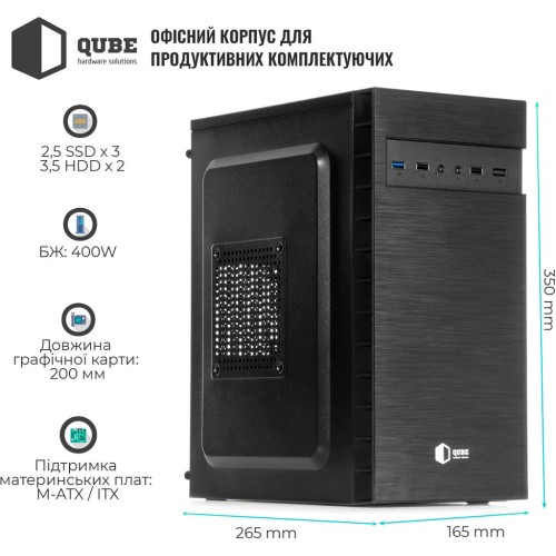 Корпус Qube QB27M Black (QB27M_MNNU3)