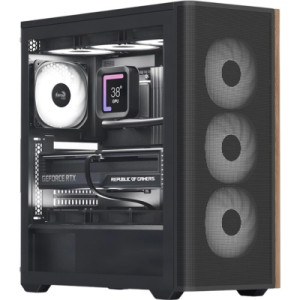 Корпус AeroCool D501A-G-BK-v2 Black (ACCM-DS01043.11)